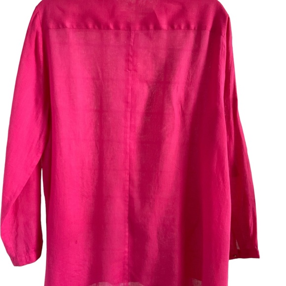 CHAUS New York Ladies Fusia Pink Blouse Size L - Picture 3 of 5